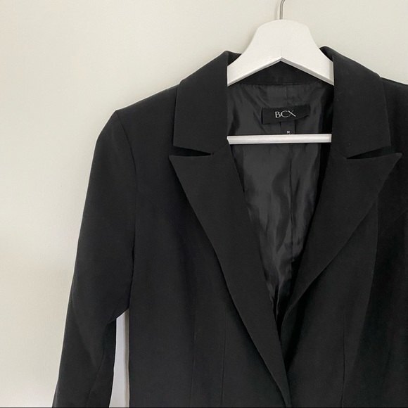 Bcx Blazer Suit Jacket Black Button Front Lined Business Casual Office Medium - Picture 2 of 8